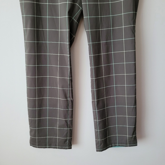 NIKE Golf Tour Performance Women's Green Plaid Dri-Fit Trouser Pants Size 12 - Picture 12 of 15